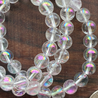 Aura Quartz 8mm Bead Bracelet