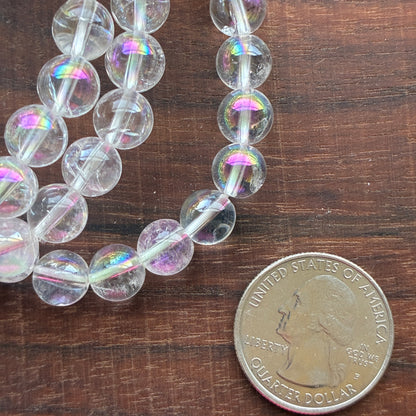 Aura Quartz 8mm Bead Bracelet