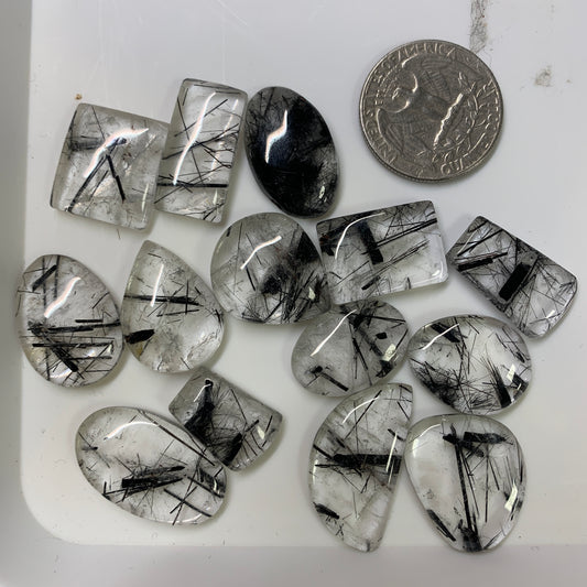 Black Rutile Cabochon - Small