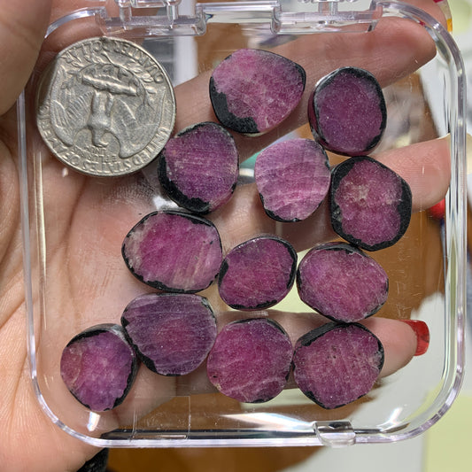 UV Reactive Ruby Polished Slice