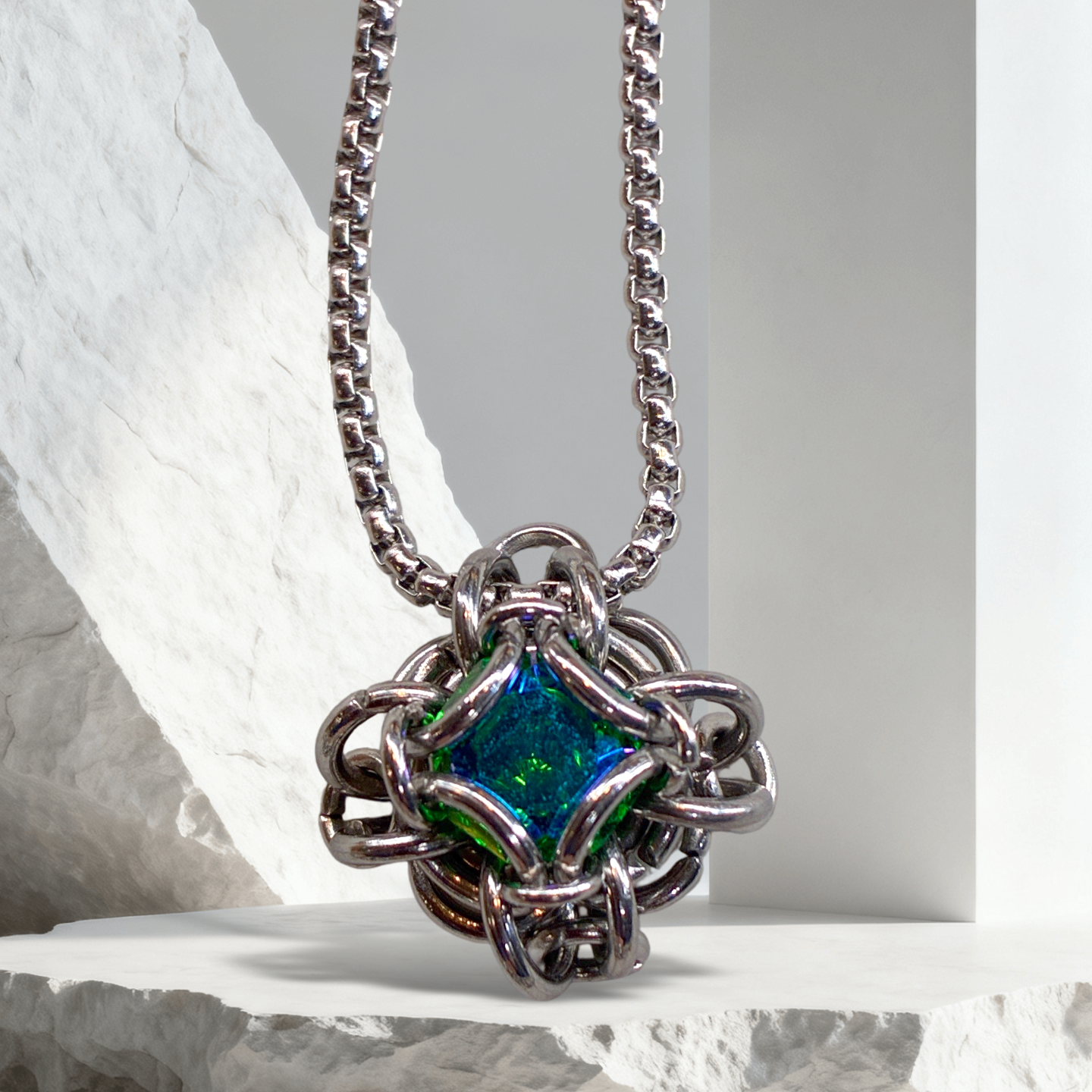 Stainless Steel Chainmail Pendant
