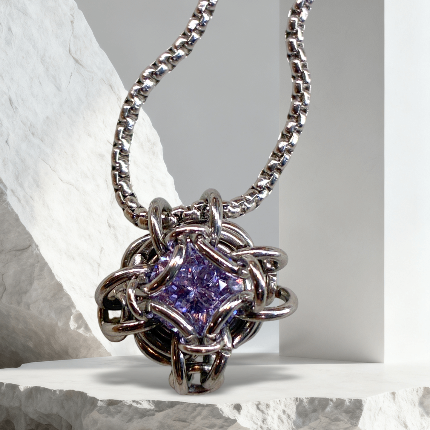 Stainless Steel Chainmail Pendant