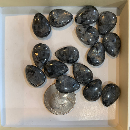 Loose Bead - Larvikite - Bloodstone - Teardrop
