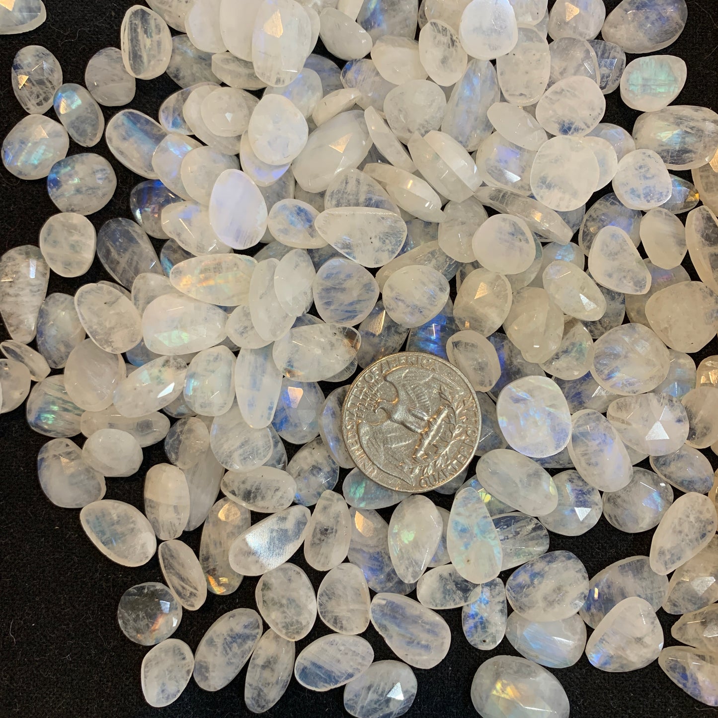 Moonstone rosecut flatback