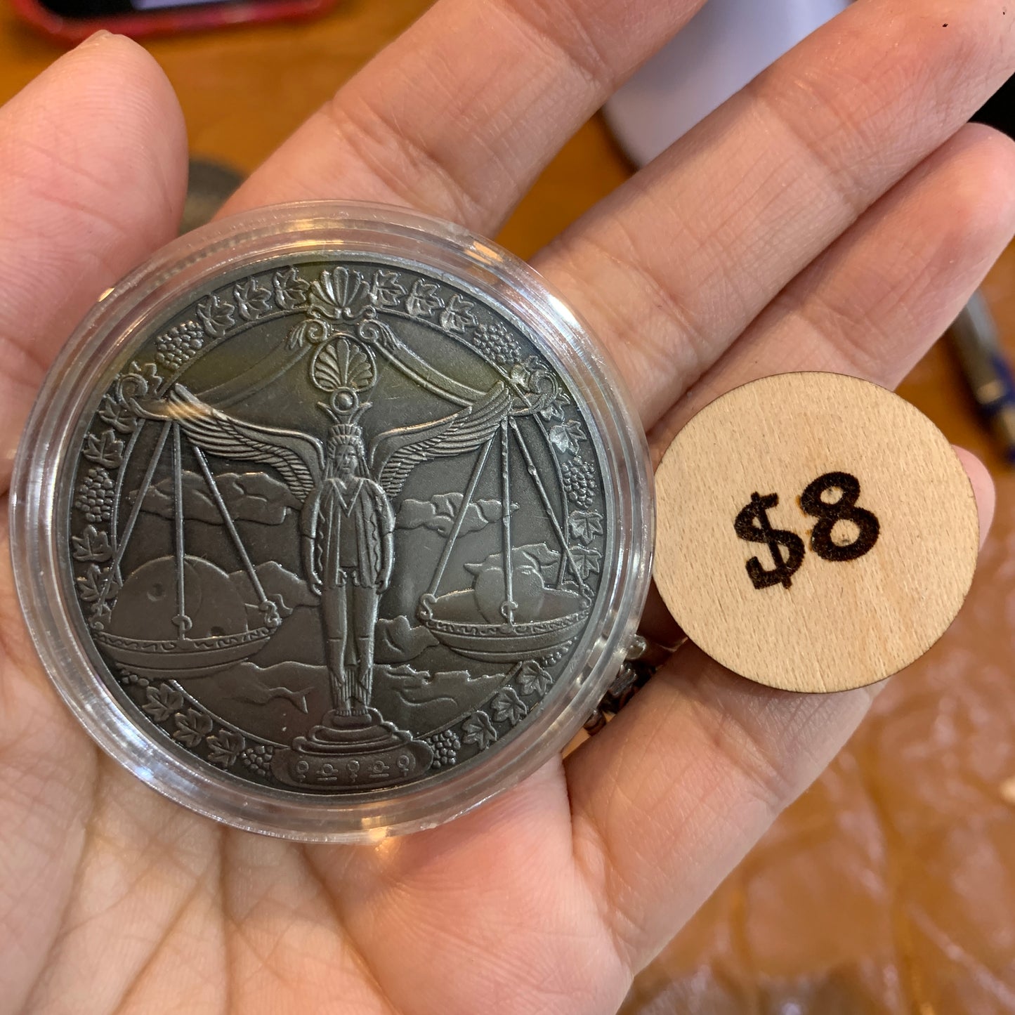 IN STOCK - Brass Coin $8