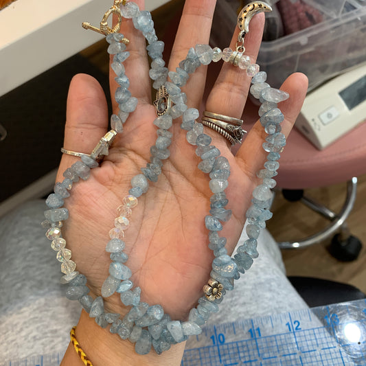 Aquamarine Necklace - 24"