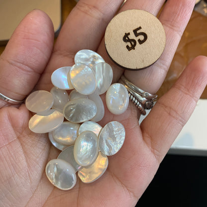 IN STOCK - MOTHER OF PEARL - CABOCHON - BEAD - MOON - OVAL - CLOUD - STAR