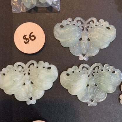 IN STOCK - Jade - Bead - Carving - Kitty - Fish - Fox