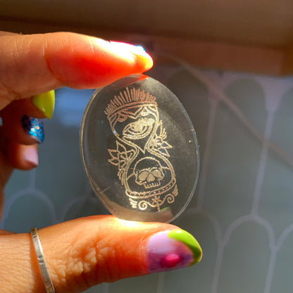 Engraved Glass Cab - Made to order - Clear