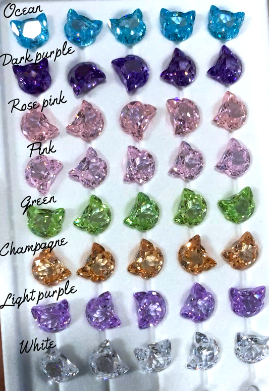 Cat Head CZ Gemstone - Cubic Zircon