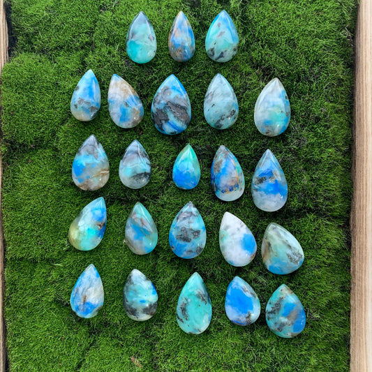 Phoenix Stone - Blue - Teal - Teardrop
