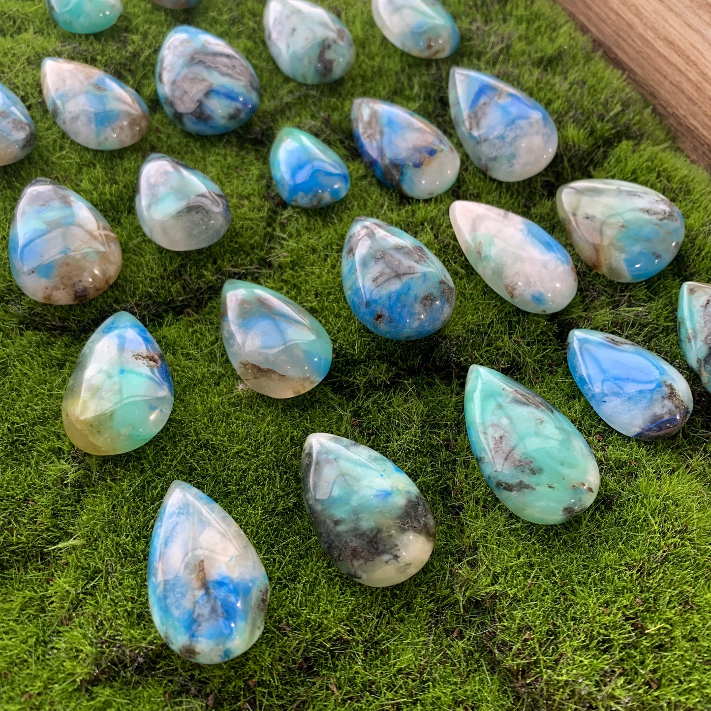 Phoenix Stone - Blue - Teal - Teardrop