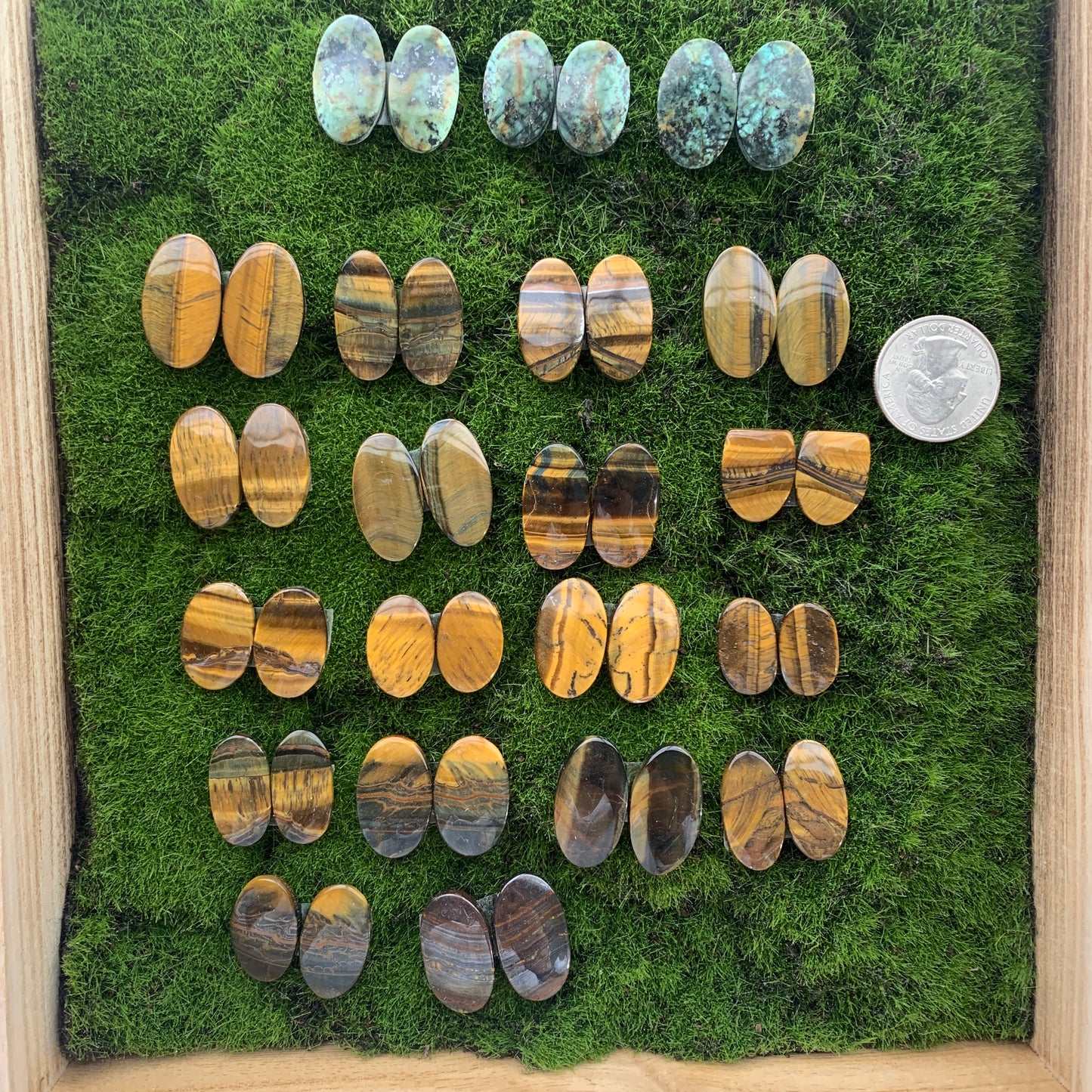 Pairs - Dragonblood - African turquoise - Bumblebee - Tiger eye