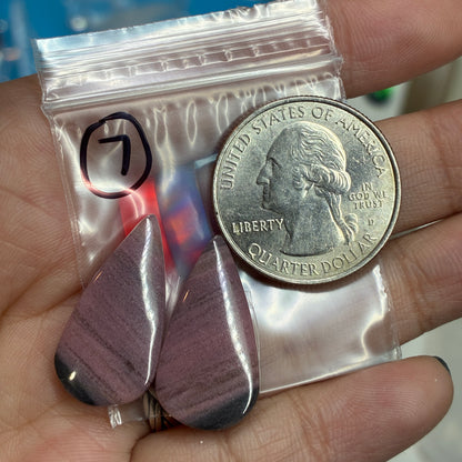 Rhodonite Cabochon Pair