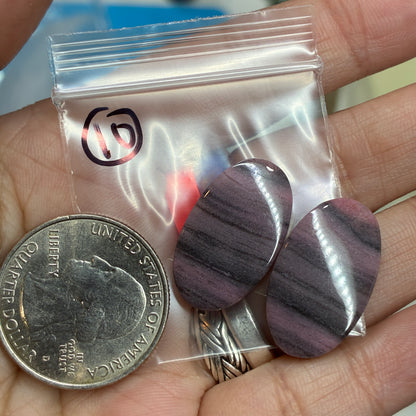Rhodonite Cabochon Pair