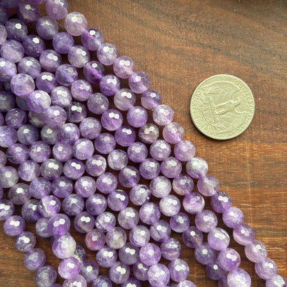 8mm Amethyst Faceted Strand