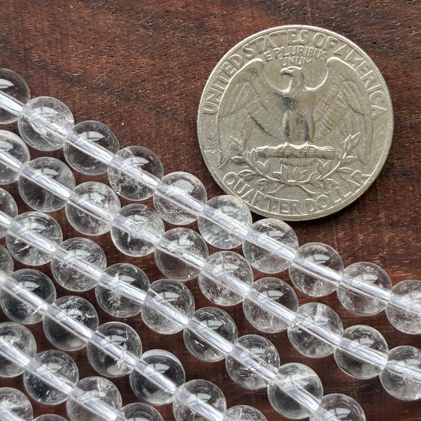6mm Clear Quartz Round Bead Strand