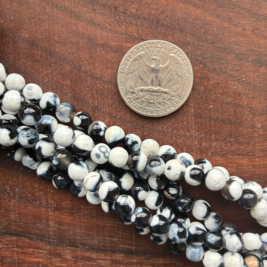 6mm Orca Agate Round Bead Strand