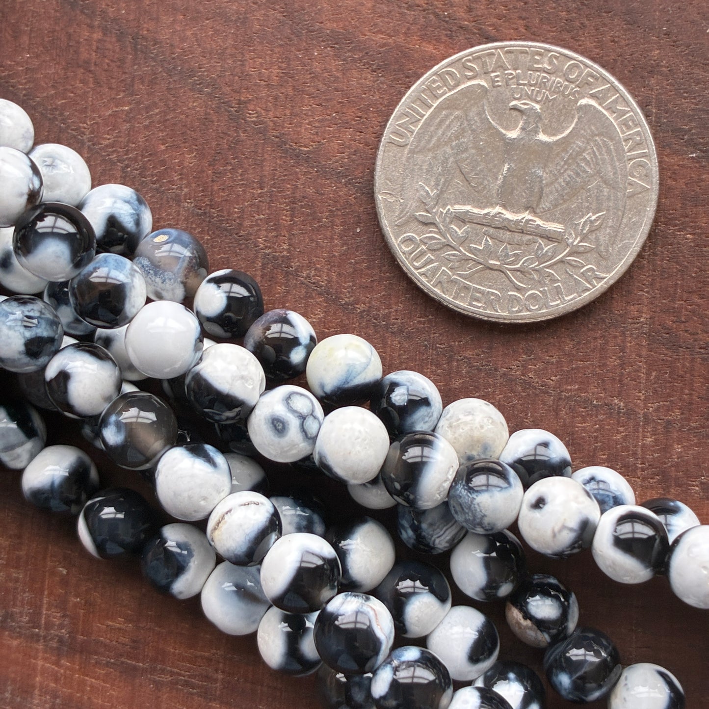 6mm Orca Agate Round Bead Strand