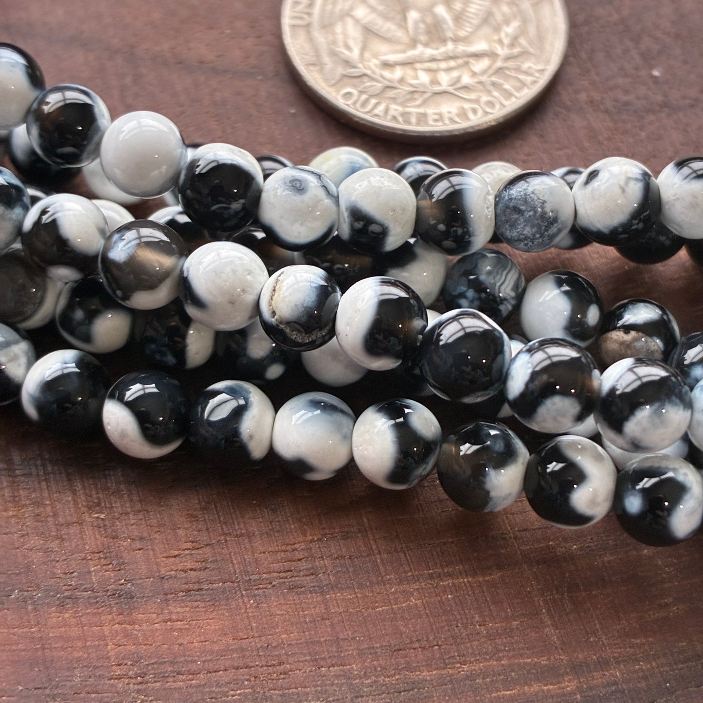 6mm Orca Agate Round Bead Strand
