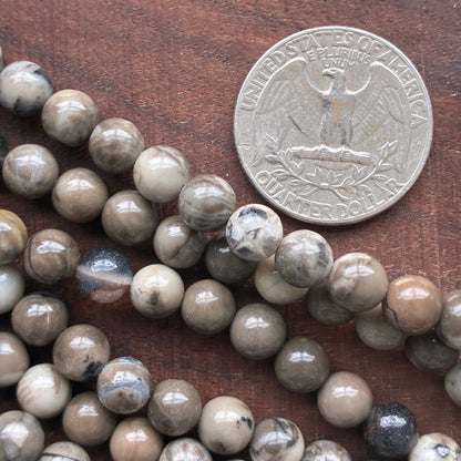 6mm Volcano Agate Round Bead Strand (UV Reactive)
