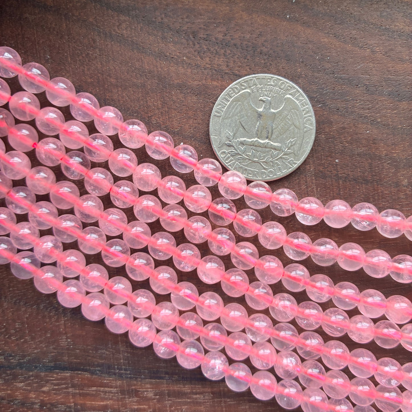 6mm Rose Quartz Round Bead Strand