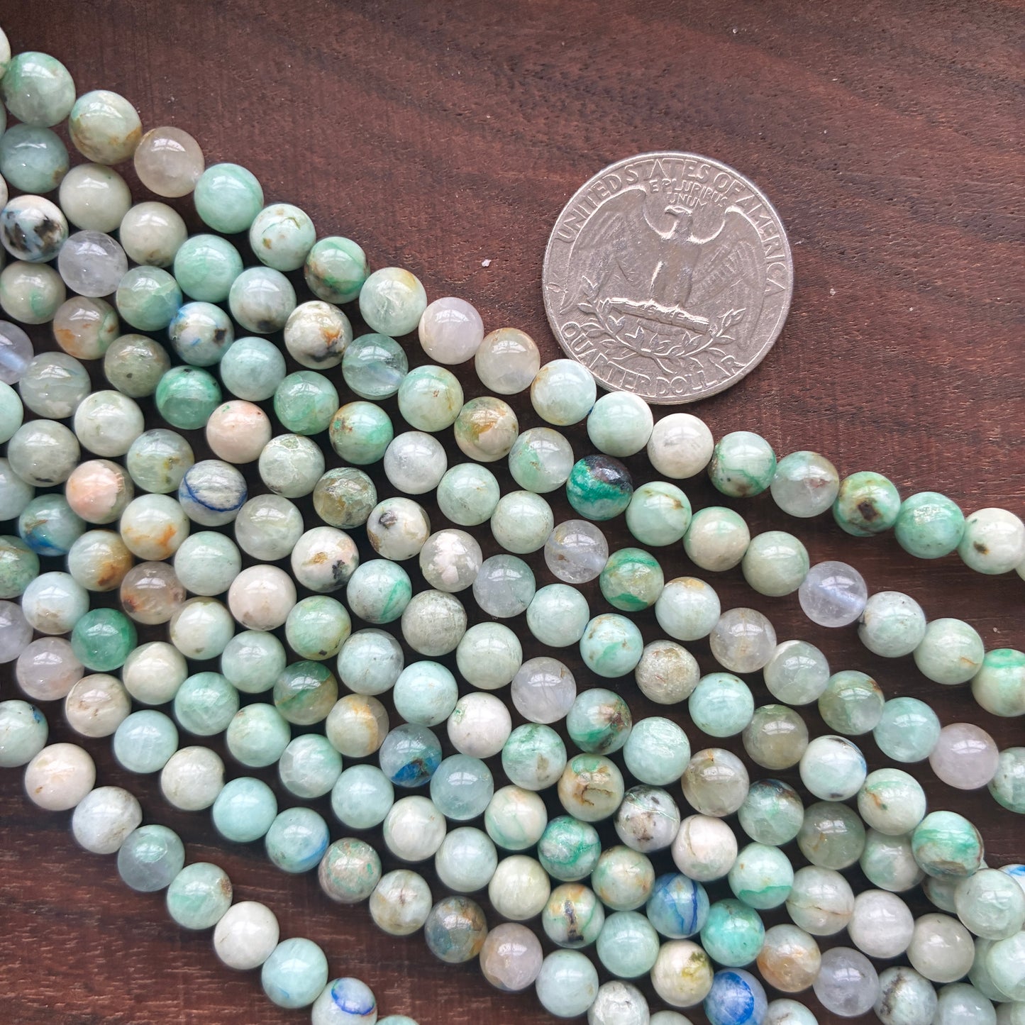 6mm Pheonix Stone Round Bead Strand