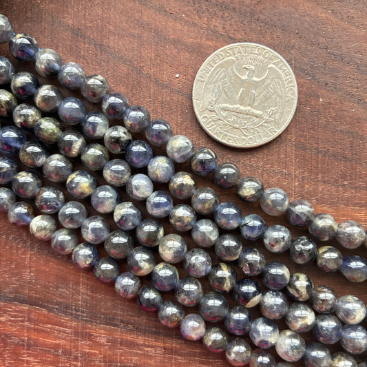 6mm Iolite Round Bead Strand