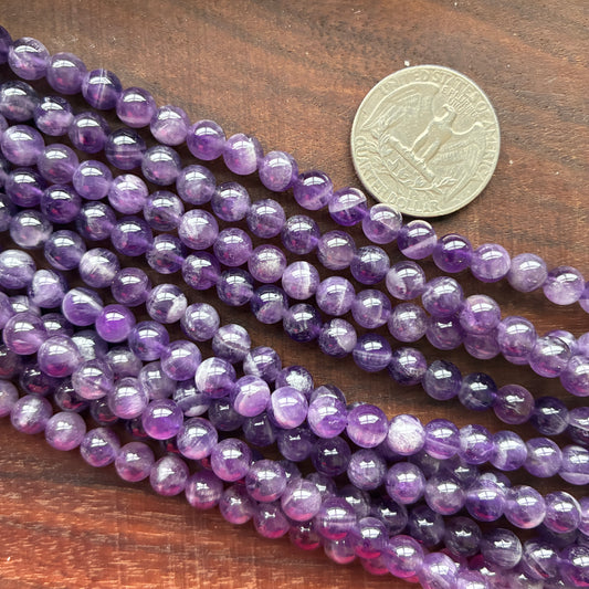 6mm Amethyst Round Bead Strand