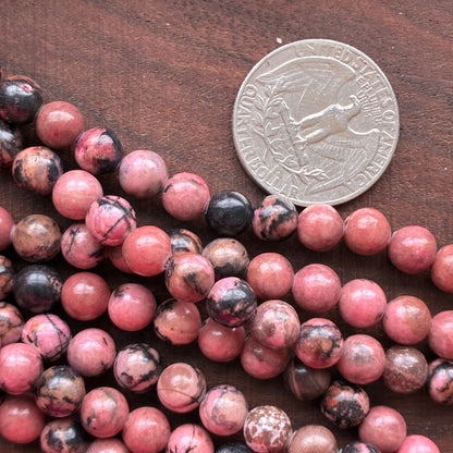 6mm Rhodonite Round Bead Strand