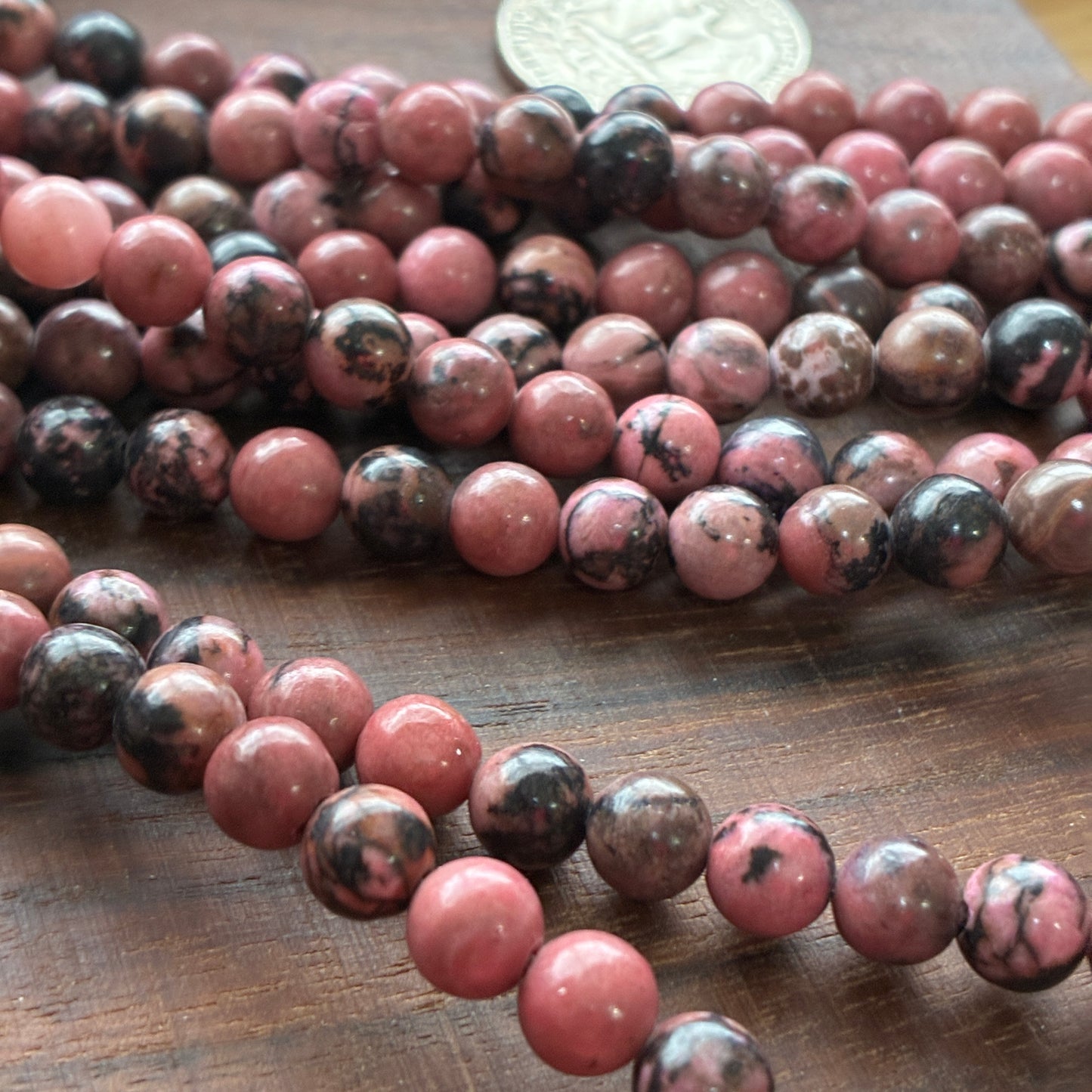 6mm Rhodonite Round Bead Strand