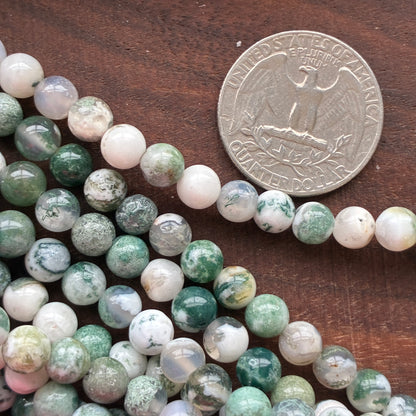6mm Tree Agate Round Bead Strand