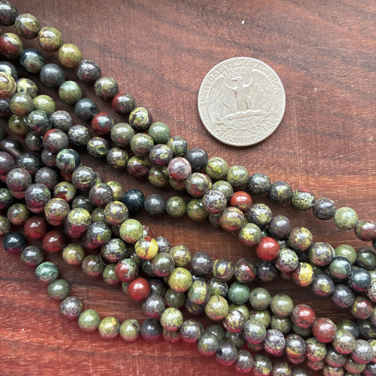6mm Dragonblood Round Bead Strand