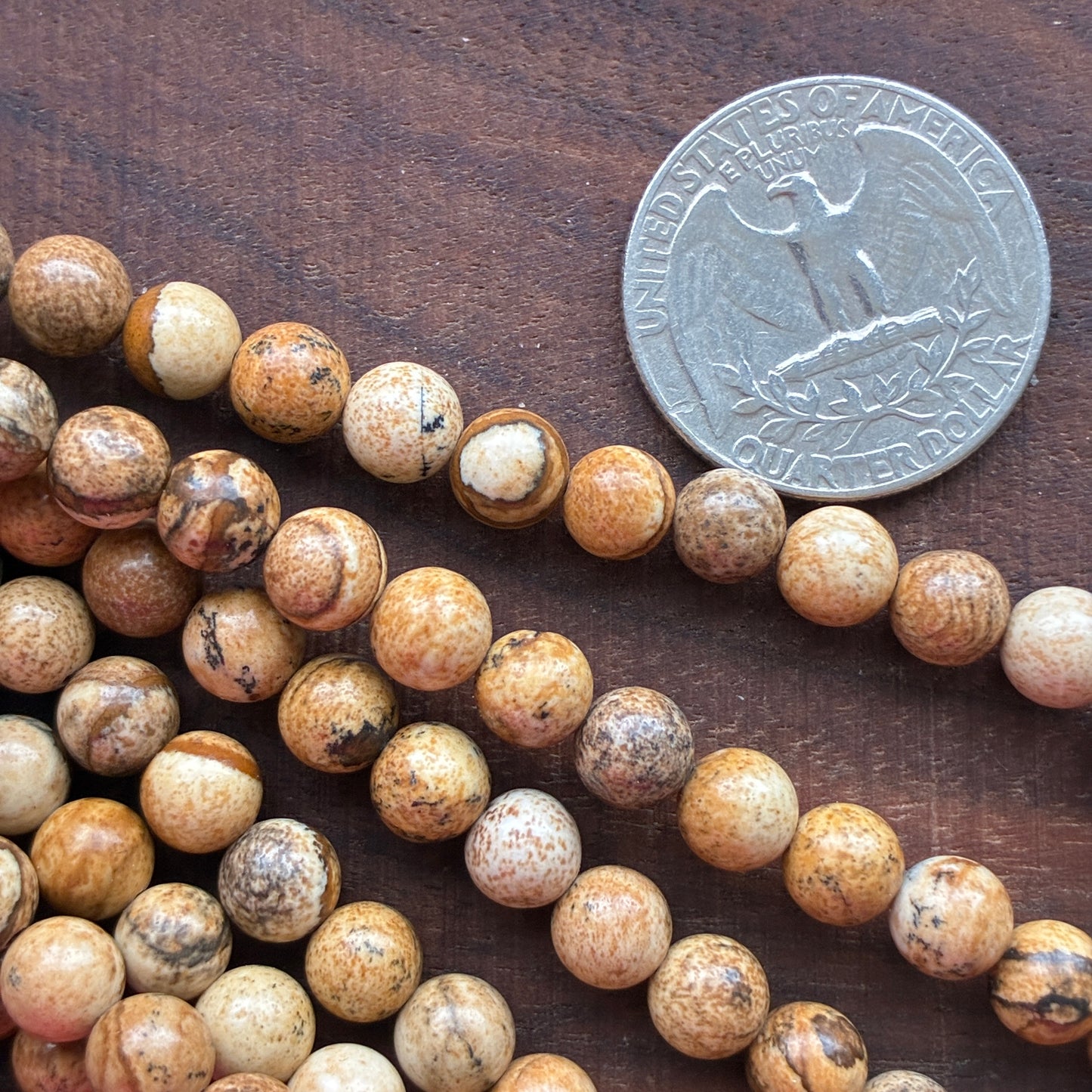 6mm Picture Jasper Round Bead Strand