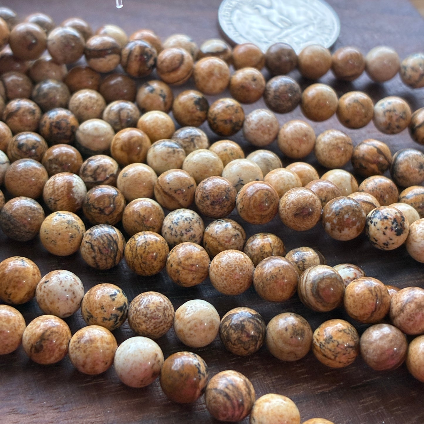 6mm Picture Jasper Round Bead Strand