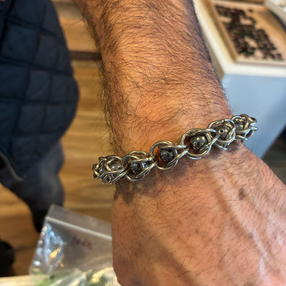 Stainless Steel Men Bracelet - Hematite / Cat Eye / Shungite