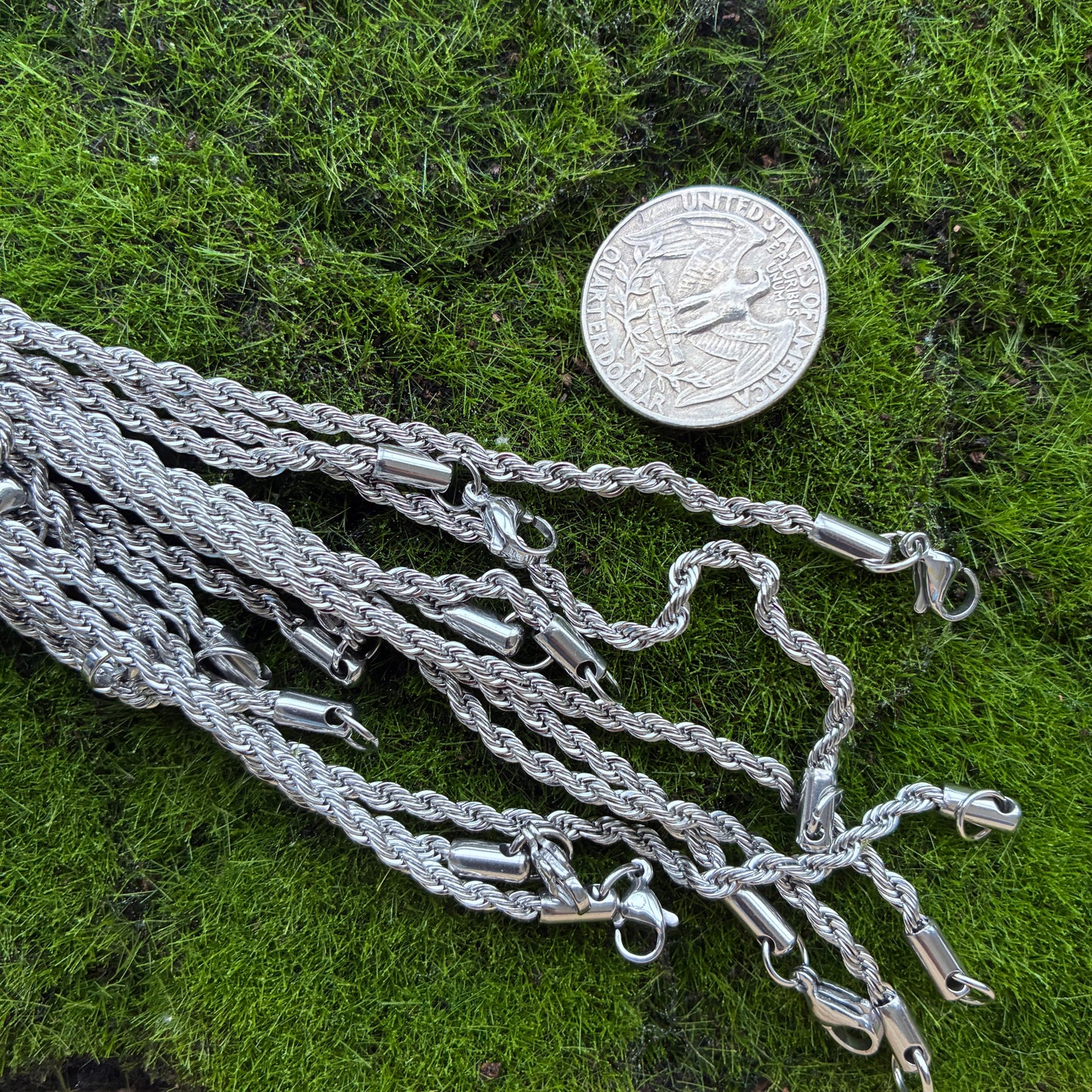 3mm Stainless Steel Rope Chain (23")