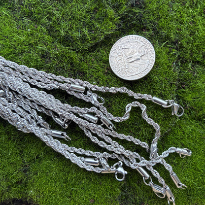 3mm Stainless Steel Rope Chain (23")