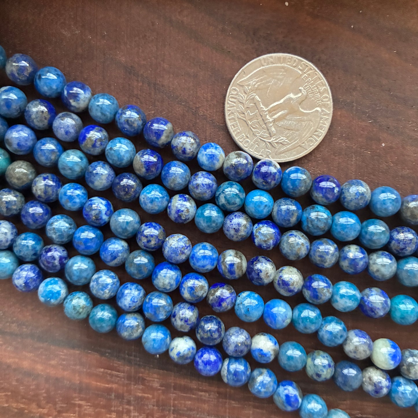 6mm  Lapis Lazuli Round Bead Strand