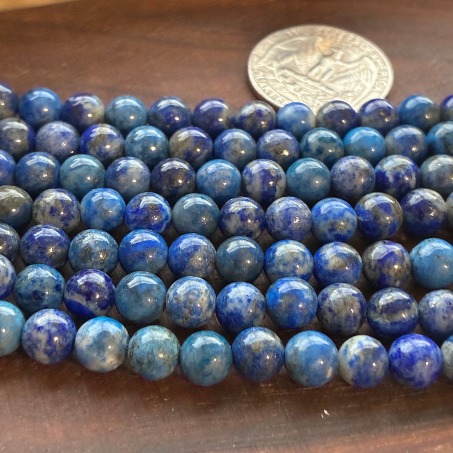 6mm  Lapis Lazuli Round Bead Strand