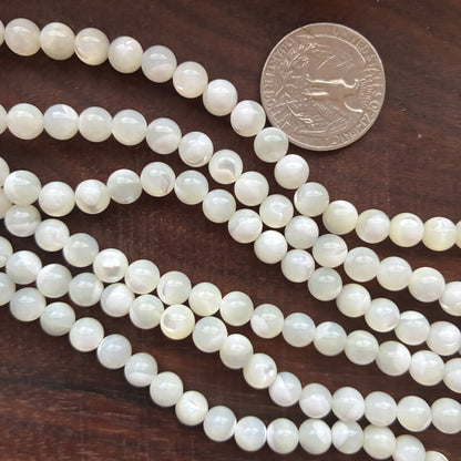 6mm Shell Round Bead Strand