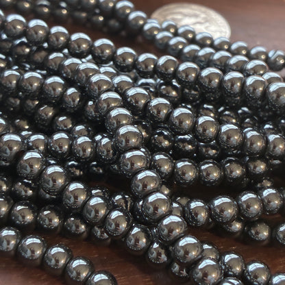 6mm Hematite Round Bead Strand