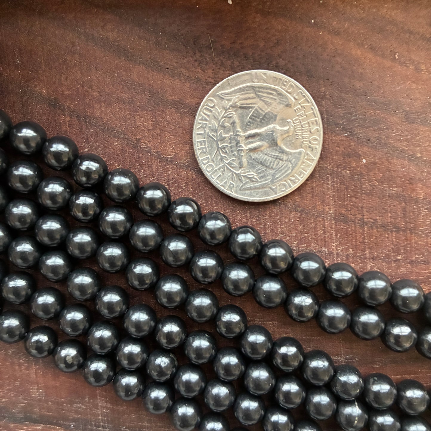 6mm Shungite Round Bead Strand