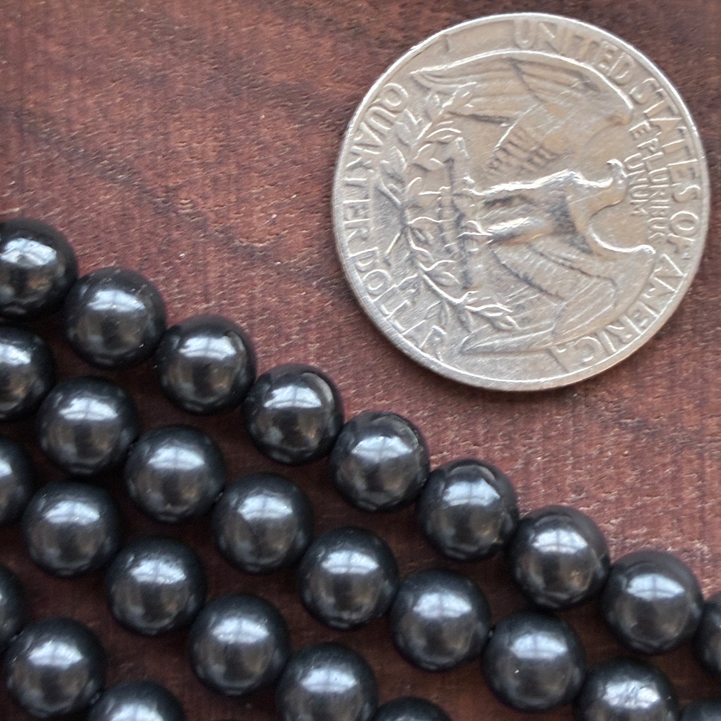 6mm Shungite Round Bead Strand