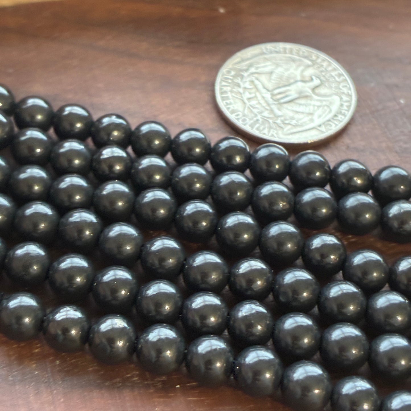 6mm Shungite Round Bead Strand