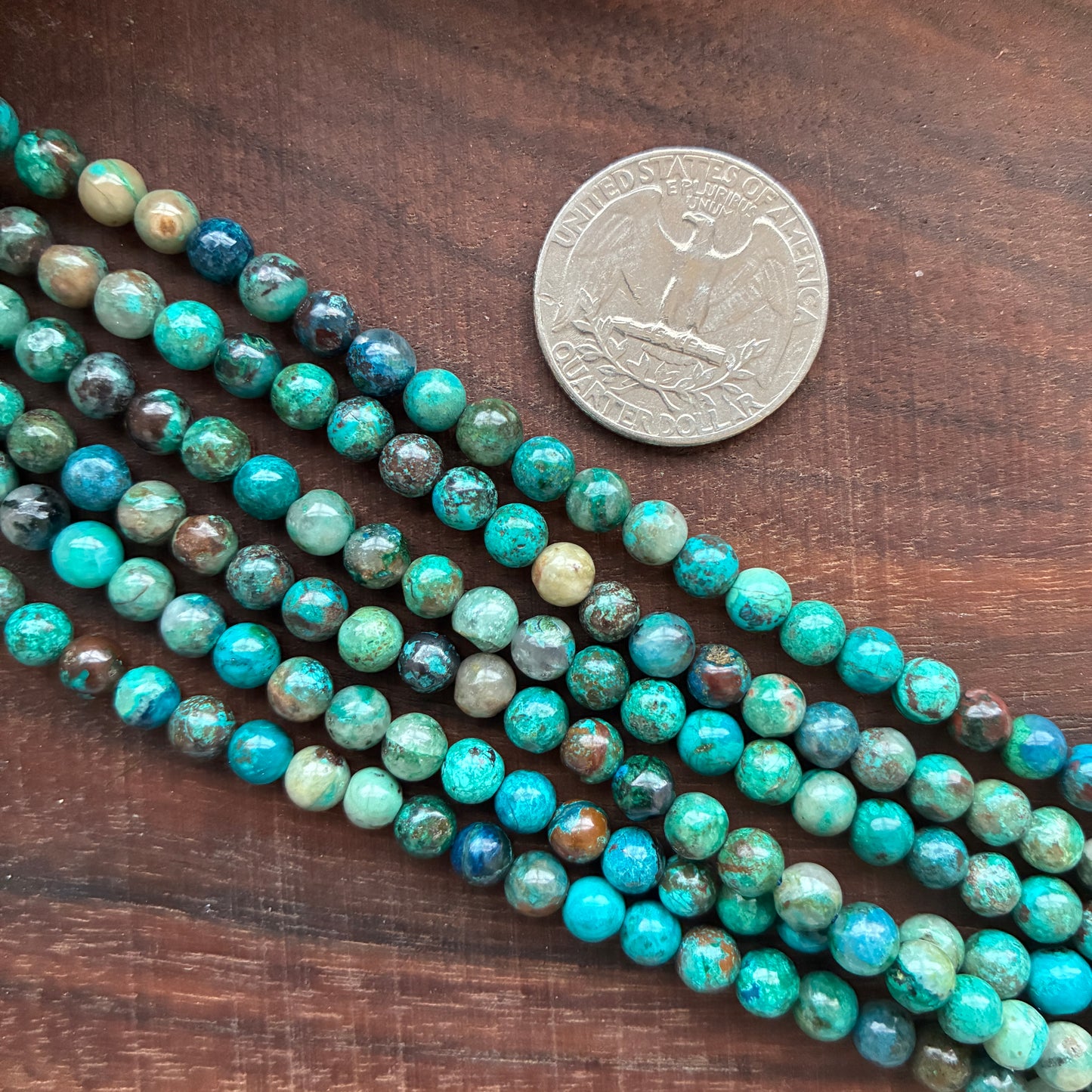 6mm Azurite Round Bead Strand