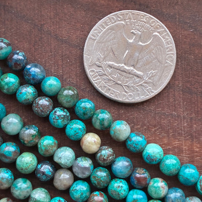 6mm Azurite Round Bead Strand