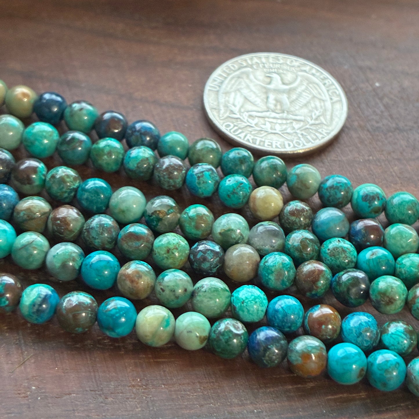 6mm Azurite Round Bead Strand