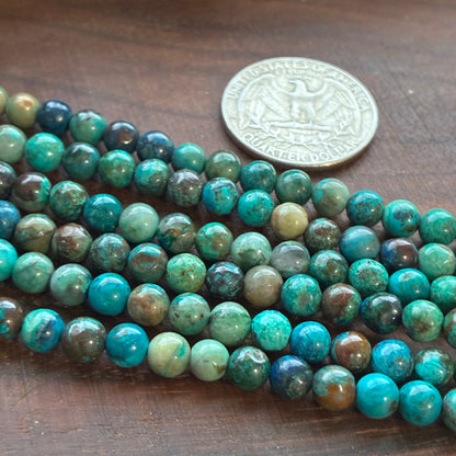 6mm Azurite Round Bead Strand