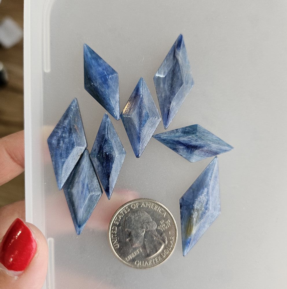 Kyanite Cabochon - Diamond Shape - Blue